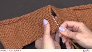 How to Seam on Garter Stitch  Knitting tutorial [upl. by Almeida]