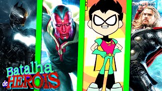 Minecraft  IRON BATMAN vs VISÃO vs ROBIN vs THOR  BATALHA DE HERÓI [upl. by Doscher]