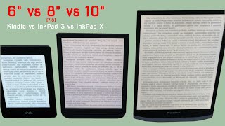 Kindle vs InkPad 3 vs InkPad X 6quot vs 8quot vs 10quot [upl. by Sivra]