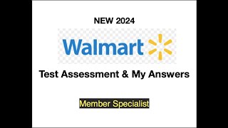 Walmart Assessment Test Answers  Member Specialist [upl. by Dyson80]