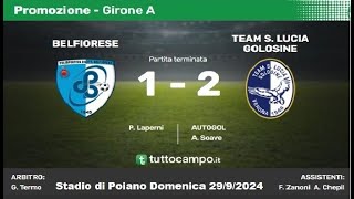 4° di Campionato di Promozione Girone A BelfioreseTeam SLucia Golosine [upl. by Attalie]