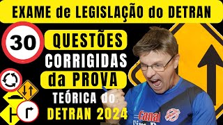 PERGUNTAS da PROVA do DETRAN 2024  QUESTÕES SIMULADAS do EXAME TEÓRICO de LEGISLAÇÃO do DETRAN [upl. by Nennerb]