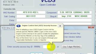 VCDS Module 1 Security access [upl. by Elahcar746]