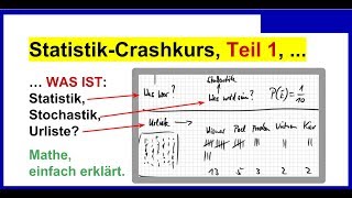 Statistik einfach erklärt Crashkurs Teil 1 Begriffe Statistik Stochastik Urliste [upl. by Dorice]