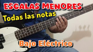 ¿Cómo empezar a TOCAR Las ESCALAS MENORES en Bajo Eléctrico Tutorial para Principiantes [upl. by Leddy]