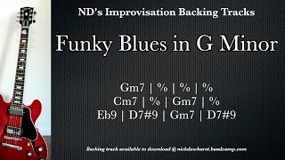 G Minor Funky Blues Backing Track [upl. by Merilyn]