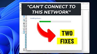 FIXED quotCant Connect to This Networkquot Problem in Windows 1011  two fixes  2023 [upl. by Aiksa750]