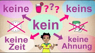 Deutsch lernen Kein keine keiner  Verneinung Deutschkurs  German lesson negation A2  B1  B2 [upl. by Tsan]