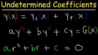 Method of Undetermined Coefficients  Nonhomogeneous 2nd Order Differential Equations [upl. by Ahsein]