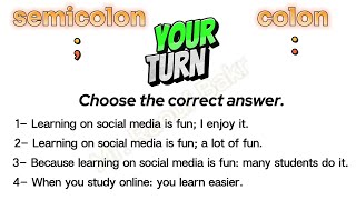 EST English Basics  Watch and Answer  Colon vs Semicolon [upl. by Neumeyer395]