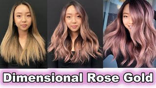 Dimensional Rose Gold Hair Color [upl. by Colville626]