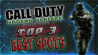 COD MODERN WARFARE REMASTERED  TOP 3 BEST SPOTS  EASY SNIPER SPOTS COD MW GLITCH [upl. by Farl301]