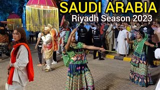 Riyadh Season 2023  Strolling Very Modern Night Life In Saudi Arabia [upl. by Dranrev]