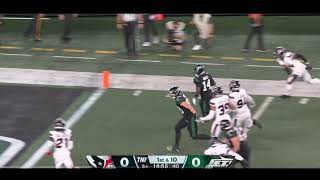 Malachi Corley DROPS BALL BEFORE SCORING For Touchback  New York Jets vs Houston Texans TNF [upl. by Gibbie655]