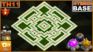 NEW BEST TH11 base 2023 COPY LINK  COC Town Hall 11 HybridTrophy Base [upl. by Edris]