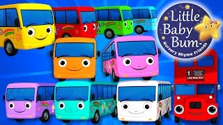 Ten Little Buses  Nursery Rhymes for Babies by LittleBabyBum  ABCs and 123s [upl. by Maryrose]