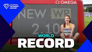 Yaroslava Mahuchikh breaks high jump world record in Paris  Wanda Diamond League 2024 [upl. by Timmons]