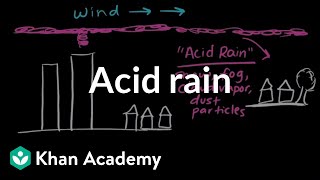 Acid Rain Atmospheric Pollution AP Environmental science Khan Academy [upl. by Nnylyaj]