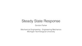 Steady State Response [upl. by Ahcas853]