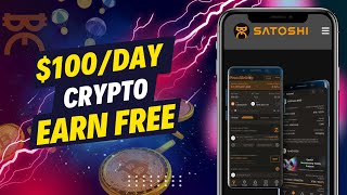 100Day Earn Free Crypto With Satoshi Mining Android App [upl. by Anilec]