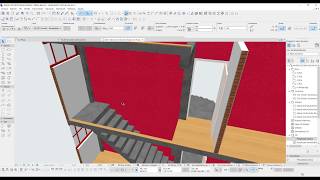 Archicad Demo Escalera recta monolitica escalonada [upl. by Annayi]