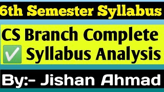 RGPV BTech CSE 6th Semester Syllabus  Syllabus of RGPV BTech 6th Semester [upl. by Roi]