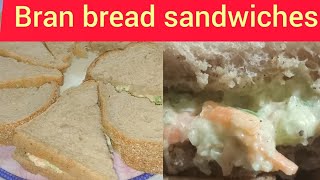 Homemade sandwiches bran bread sandwich  low fat sandwich  healthy sandwiches for kids [upl. by Arnulfo]