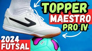 CHUTEIRA FUTSAL TOPPER MAESTRO PRO IV😍 UMA DAS MELHORES CHUTEIRAS FUTSAL 2024 MUITO BOA E BARATA👀👍 [upl. by Ahsinaw]