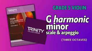 Grade 5 G Harmonic minor  Violin Technical Work  Trinity College London [upl. by Tisman891]