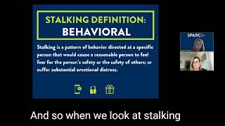 Identifying Investigating and Prosecuting Stalking 822 [upl. by Ravaj]