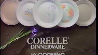 Corelle  Dinnerware  Dinner Ware  Plates Commercial 1990 [upl. by Cuttler]