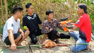 NERF WAR CHICKEN BATTLE CUỘC CHIẾN GÀ NƯỚNG [upl. by Kinson469]