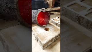 Intense RedHot Metal Pour—So Cool shoets smelting [upl. by Oglesby]