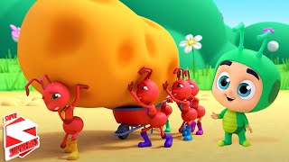 The Ant and The Grasshopper  Cartoon Animated Story For Babies  Kids Stories For Children [upl. by Darrow]