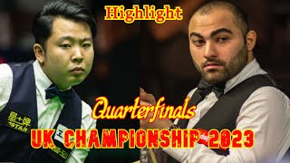 Hossein Vafaei vs Zhang Anda QF Highlight UK Championship 2023 Snooker [upl. by Crabb]