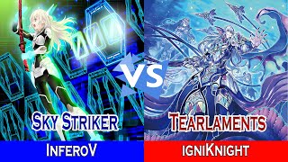 Sky Striker Vs Tearlaments Fiendsmith  InferoV Vs igniKnight  High Rated  Dueling Book [upl. by Sateia241]