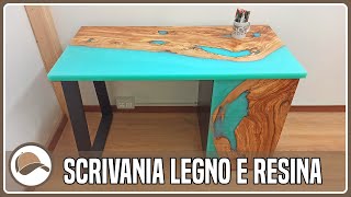 Scrivania legno e resina  Falegnameria  Fai da te [upl. by Ailsun224]