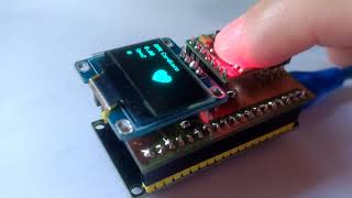 ESP32 display OLED e MAX30100 para medição de Batimentos Cardíacos e Oxigenação [upl. by Assenyl145]