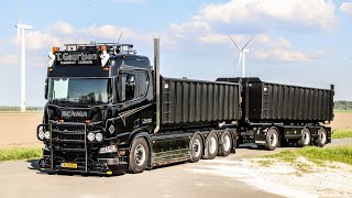 T GEURTSEN SCANIA R590 NextGeneration V8 LOUD OPEN PIPE SOUNDS ONBOARD [upl. by Sug627]