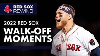 Best Red Sox WalkOffs in 2022  Red Sox Rewind [upl. by Sabba]