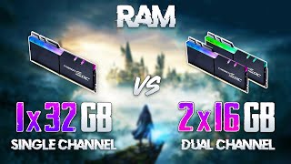 1x32GB vs 2x16GB  How Many RAM Modules are Better for DDR5 [upl. by Talley]