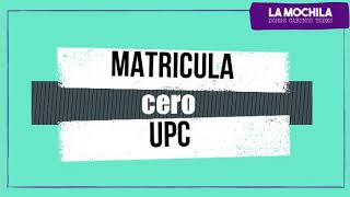 Matricula cero UPC [upl. by Animehliw]