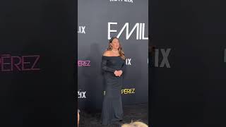 Karla Sofía Gascón Stuns at Emilia Perez Los Angeles Red Carpet Premiere [upl. by Oecam]