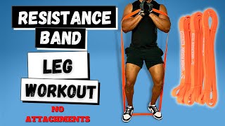 Resistance Band LEG Workout  NO ATTACHMENT [upl. by Annawak]