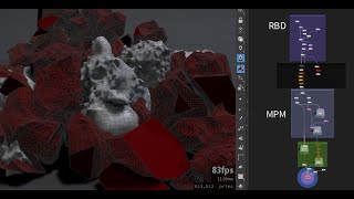 Houdini 205 MPM and RBD Solvers Together [upl. by Hampton999]