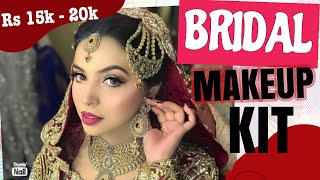 Bridal Makeup Kit On A Budget  LOCAL AFFORDABLE DRUGSTORE BRANDS IN PAKISTAN [upl. by Scarito]