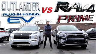 2023 Mitsubishi Outlander PHEV VS RAV4 Prime Did Mitsubishi Just Beat Toyota At Their Own Game [upl. by Sarid422]