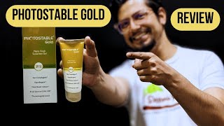 Photostable gold sunscreen gel review  Best sunscreen for face and oily skin [upl. by Ssor389]