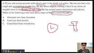 USMLE Question of the Day 27 Lung Cancer [upl. by Aehtela252]