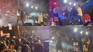 KING PROMISE BRINGS SARKODIE OLIVETHEBOY DANCEGODLLOYD ON STAGE [upl. by Ecinue]